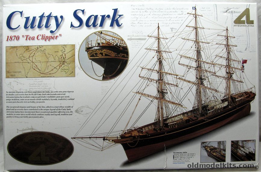 Artesania Latina 1/84 Cutty Sark 1870 Tea Clipper, 20800 plastic model kit